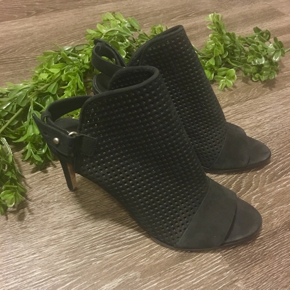 VINCE. Mesh Peep-Toe Booties